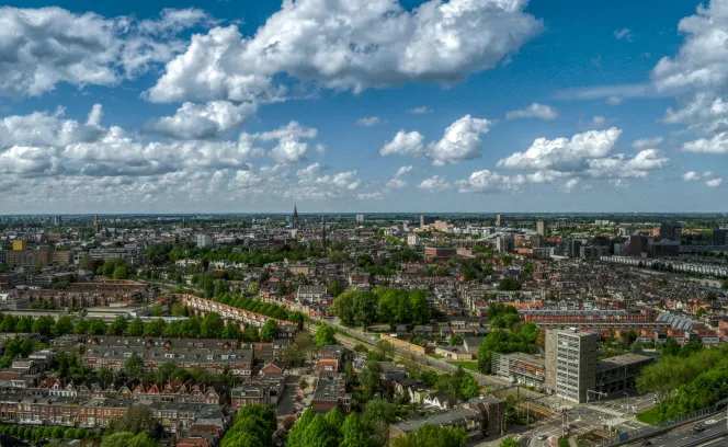 Overwater Grondbeleid - Luchtfoto Stad